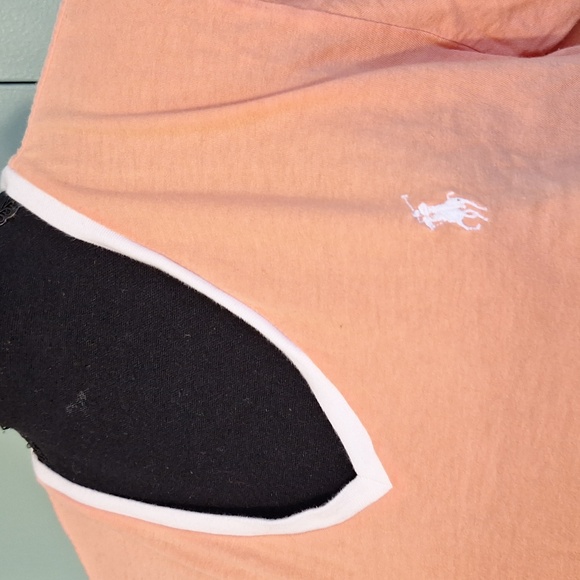 Ralph Lauren Sport Orange And White Short Sleeve Shirt Size XL - Picture 2 of 5